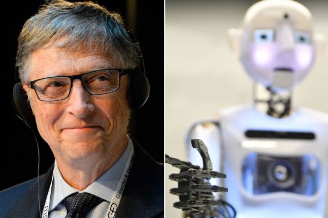 Bill Gates és egy robot