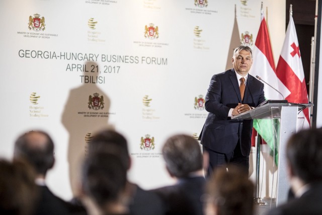 Orbán Viktor Grúziában, Tbilisziben - 2017. április 21.