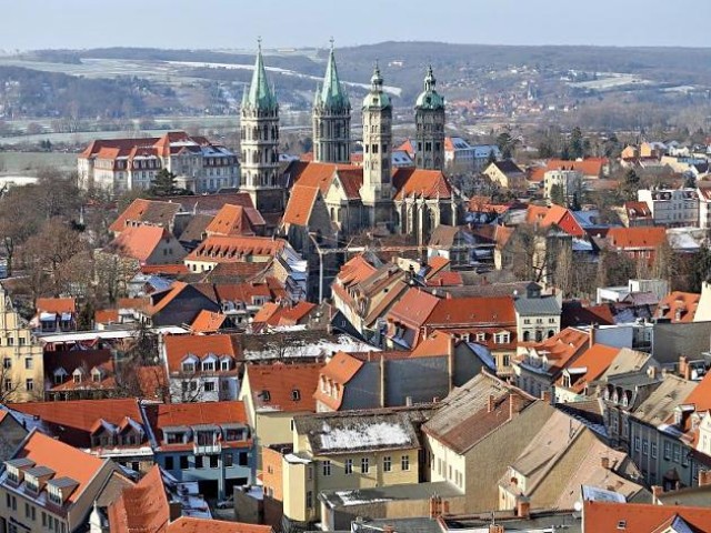 Der Dom in der mittelalterlichen Altstadt von Naumburg