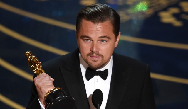 Leonardo DiCaprio az Oscar-díjjal