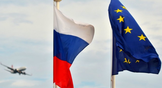 Orosz és EU zászló