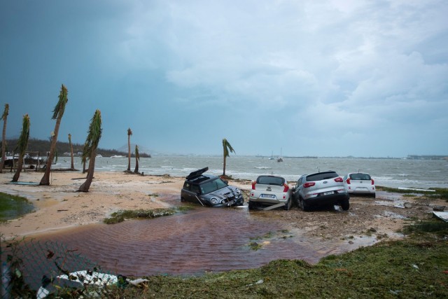 A Szent Márton-sziget az Irma hurrikán pusztítása nyomán