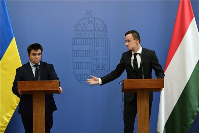 Szijjártó Péter és Pavlo Klimkin ukrán külügyminiszter találkozója