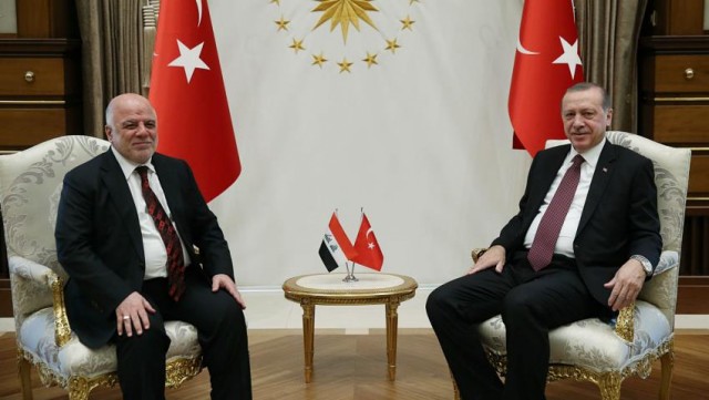 Recep Tayyip Erdogan és Haider el-Abádi Ankarában