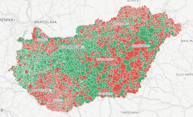 Magyarország koleszterintérkép
