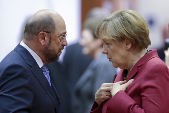 Martin Schulz és Angela Merkel
