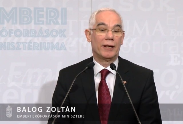 Balog Zoltán az emberi erőforrások minisztere