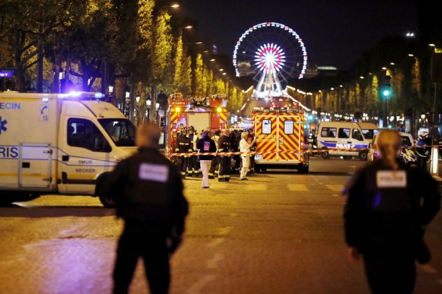 A Champs-Élysées-n történt támadás helyszíne