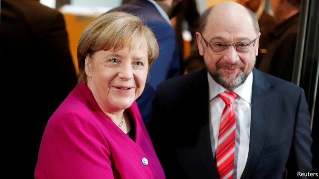 Angela Merkel és Martin Schulz