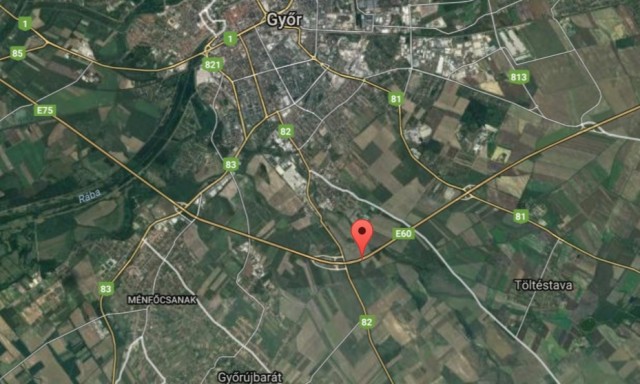 Baleset Győrnél