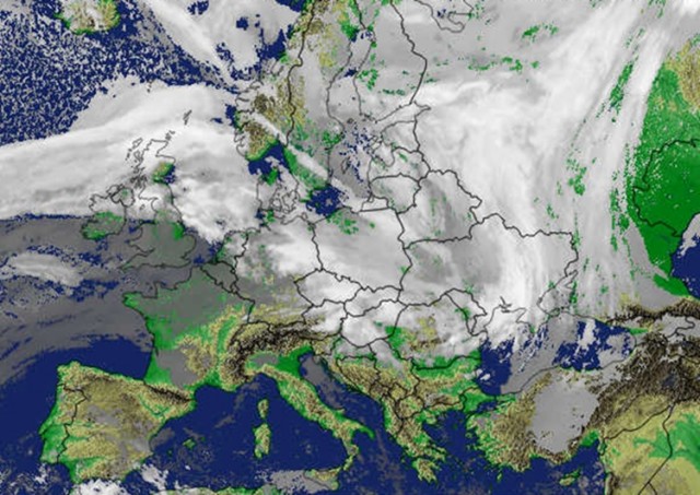 Időjárási műholdkép - 2018. január 28.