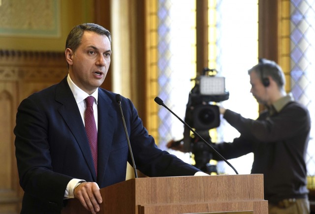 Lázár János, a Miniszterelnökséget vezető miniszter a kormányinfón - 2018. február 15-én