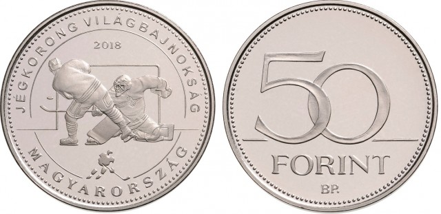 Új 50 forintos érméket bocsát ki az MNB a jégkorong világbajnokság alkalmából