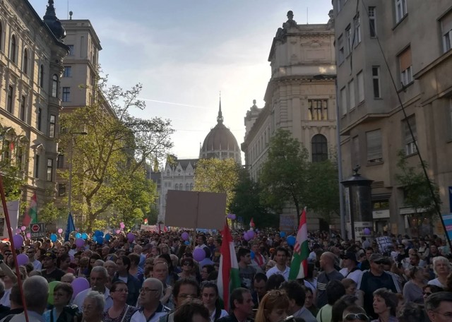 Mi vagyunk a többség tüntetők Budapesten - 2018. április 21.