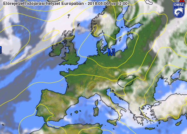időjárás előrejelzés 2018. 05. 06.