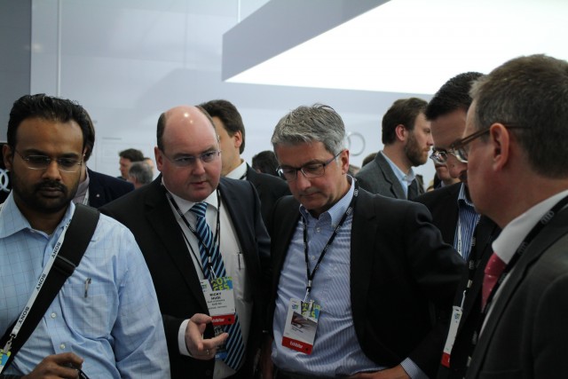 Rupert Stadler kollégáival a 2014-es CES-en