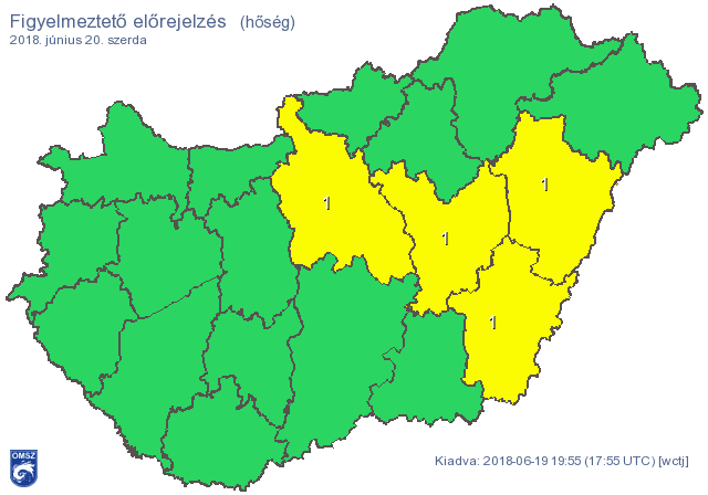 Hőség várható Budapesten és több megyében szerdán 2018. 06. 19.