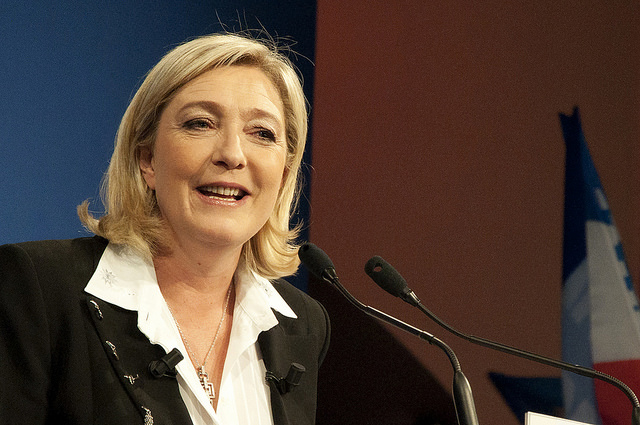 Marine Le Pen, a francia jobboldali Nemzeti Tömörülés (korábbi Nemzeti Front) elnöke