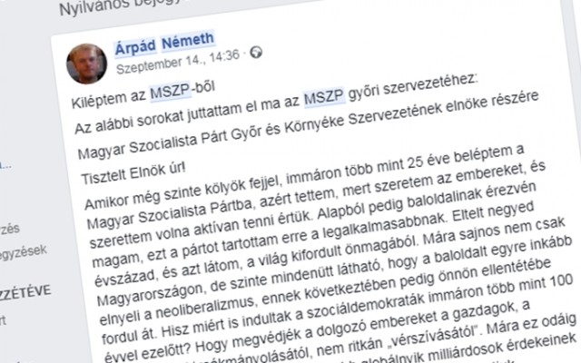 Németh Árpád - Kiléptem az MSZP-ből