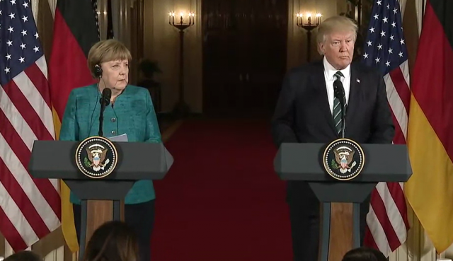 Donald Trump és Angela Merkel